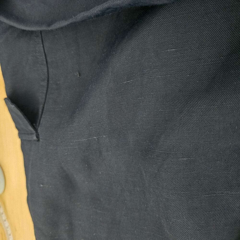 Armani Jeans Viscose Linen Blend Cargo Pants Navy Made in Italy Size US 10 - Picture 9 of 12